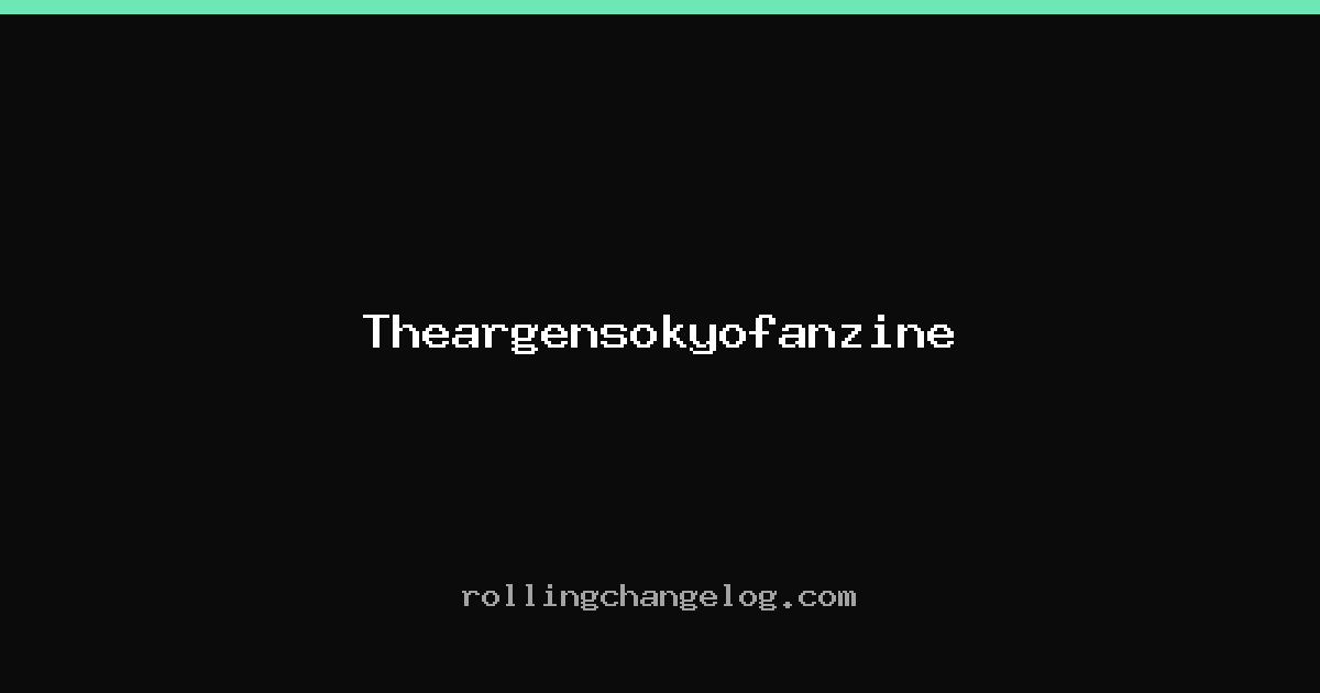 Theargensokyofanzine cover