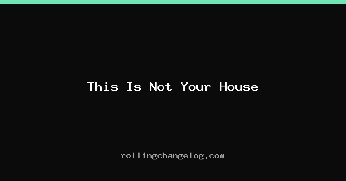 This Is Not Your House cover