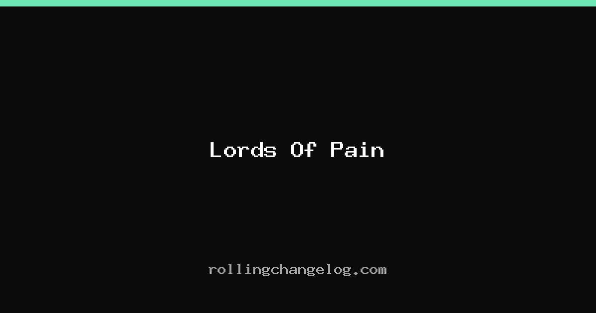 Lords Of Pain cover
