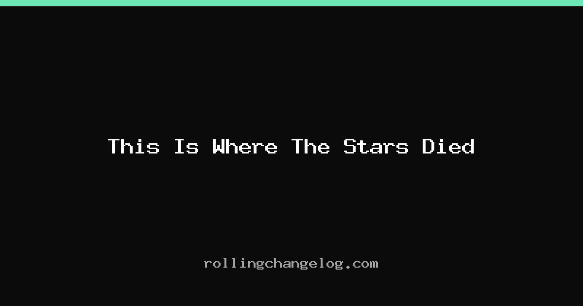This Is Where The Stars Died cover