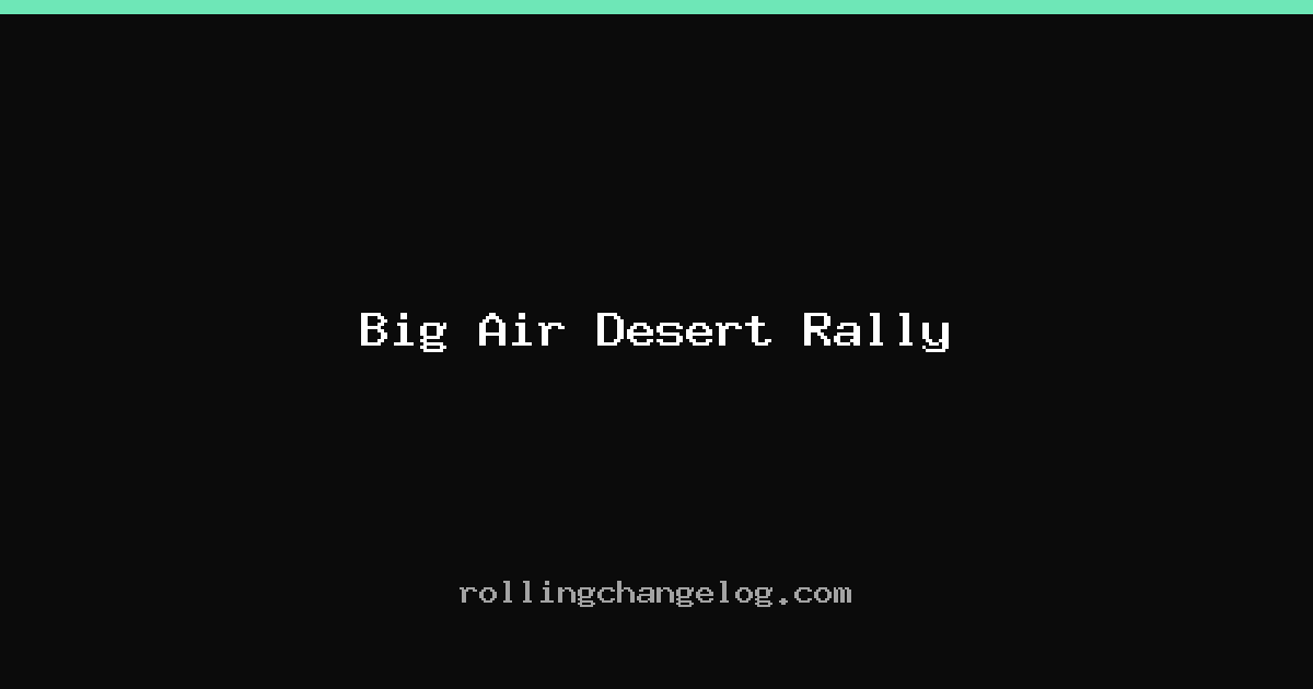 Big Air Desert Rally cover