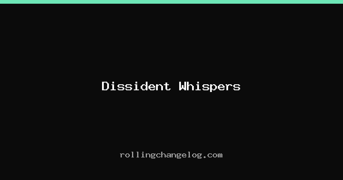 Dissident Whispers cover
