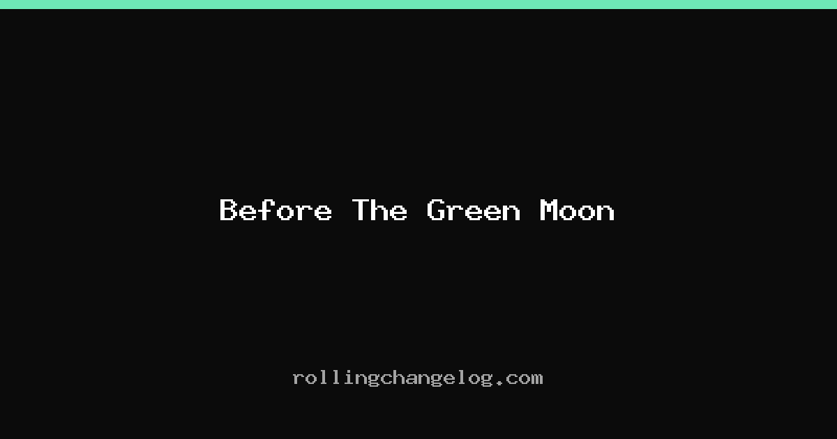 Before The Green Moon cover