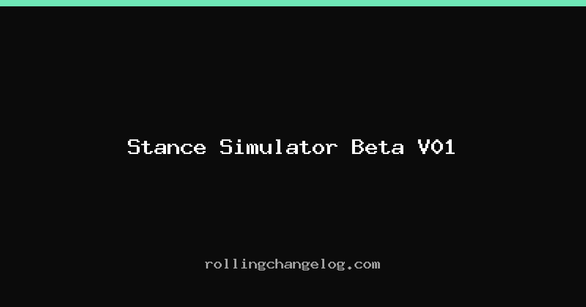 Stance Simulator Beta V01 cover