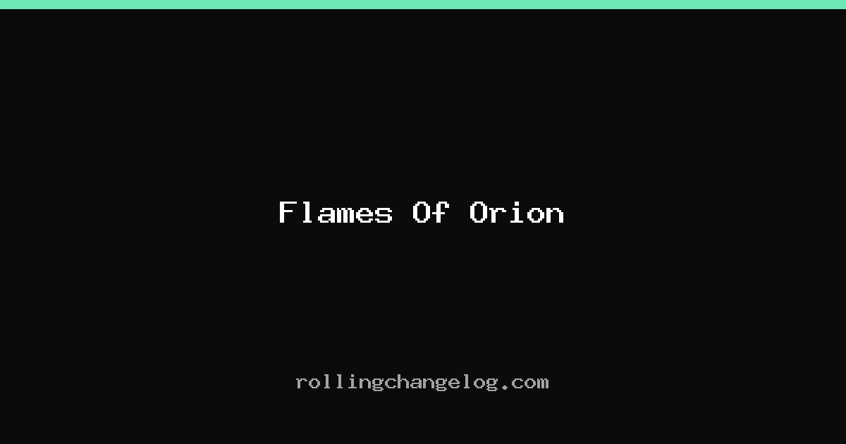 Flames Of Orion cover