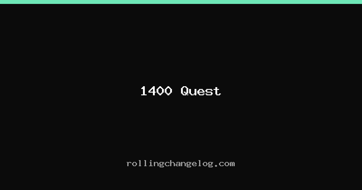 1400 Quest cover