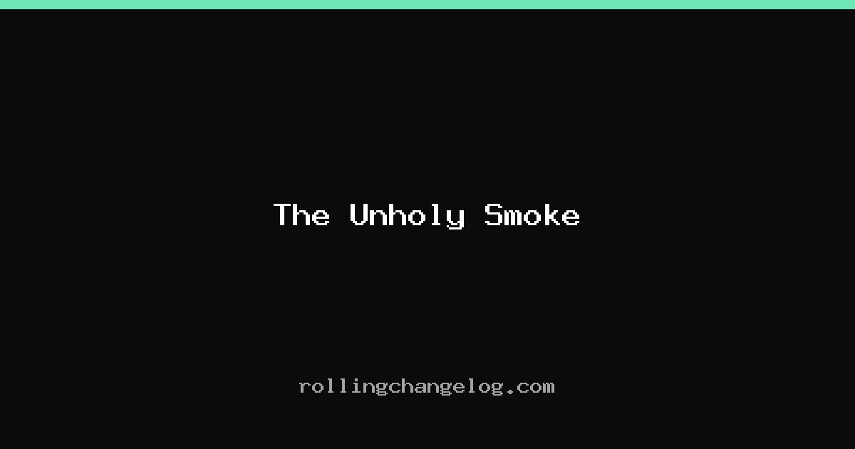 The Unholy Smoke cover