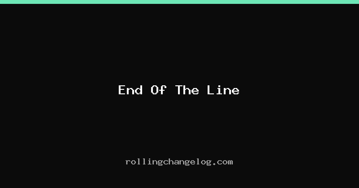 End Of The Line cover