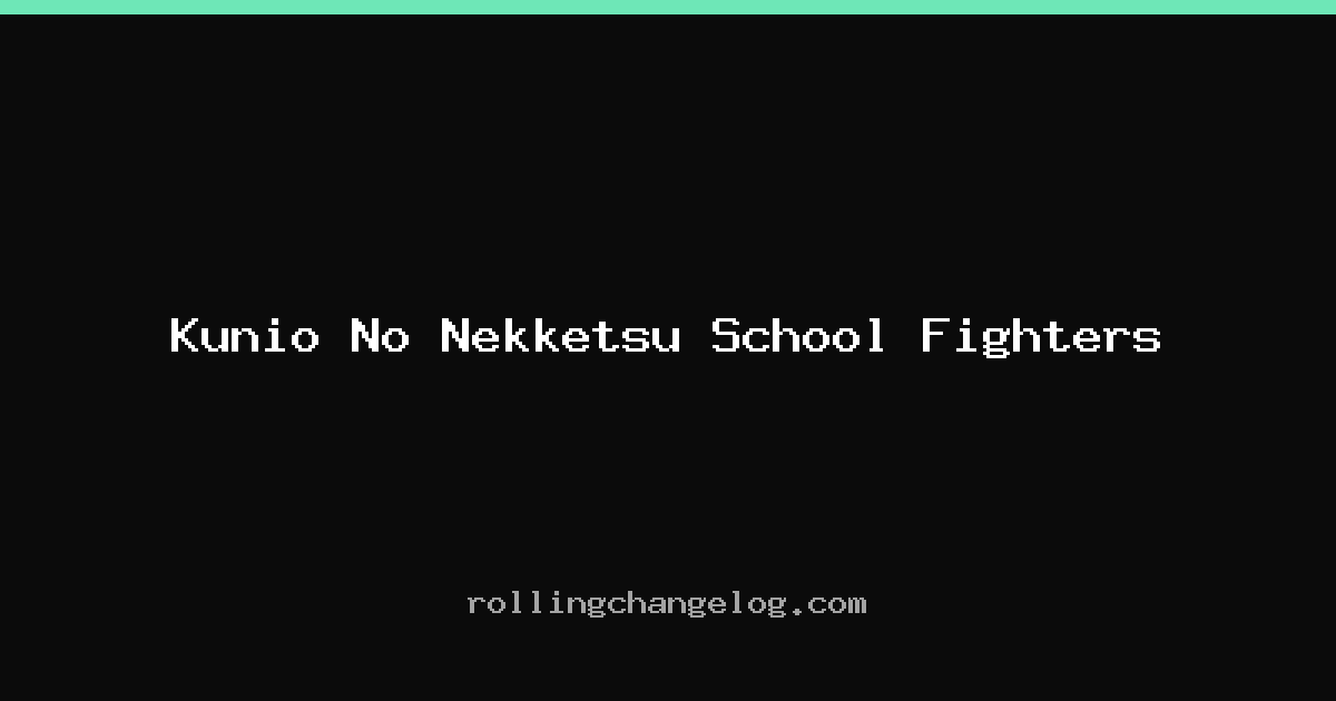 Kunio No Nekketsu School Fighters cover