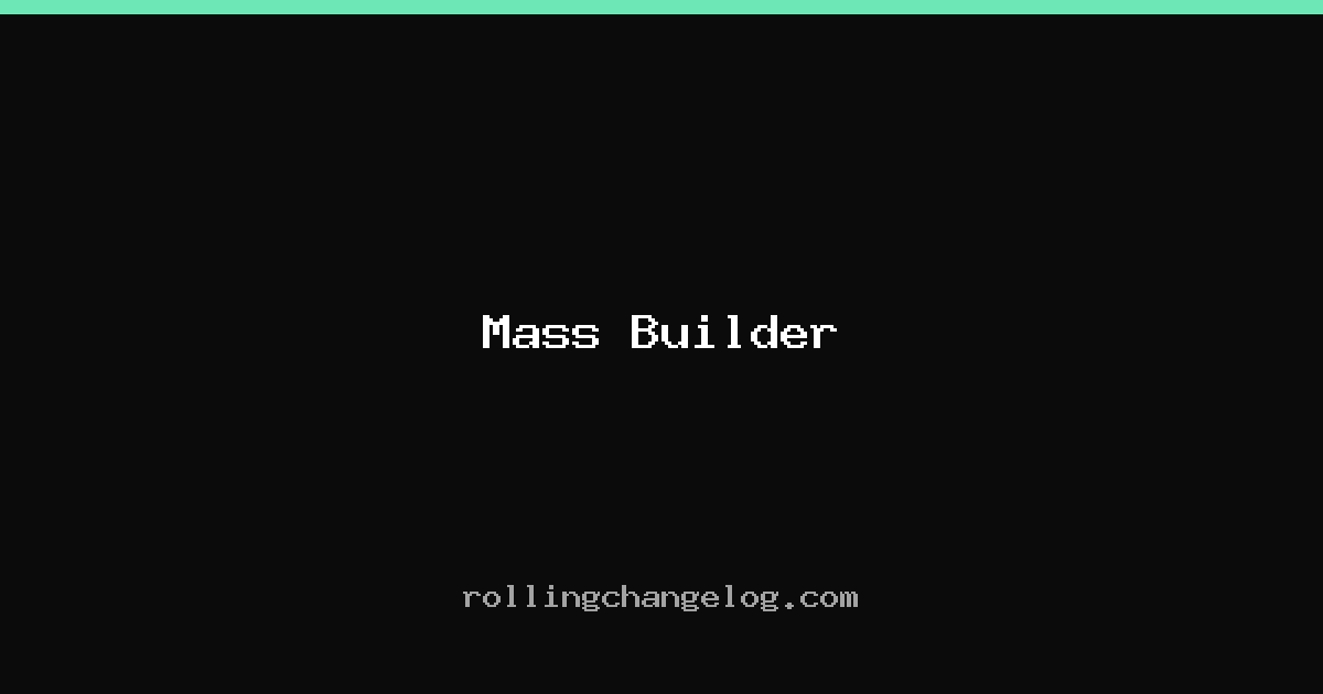 Mass Builder cover