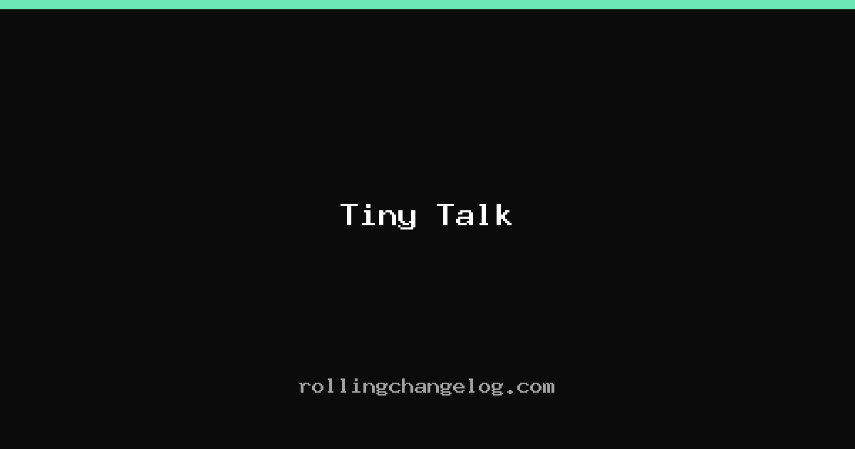 Tiny Talk cover