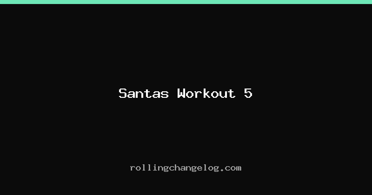 Santas Workout 5 cover