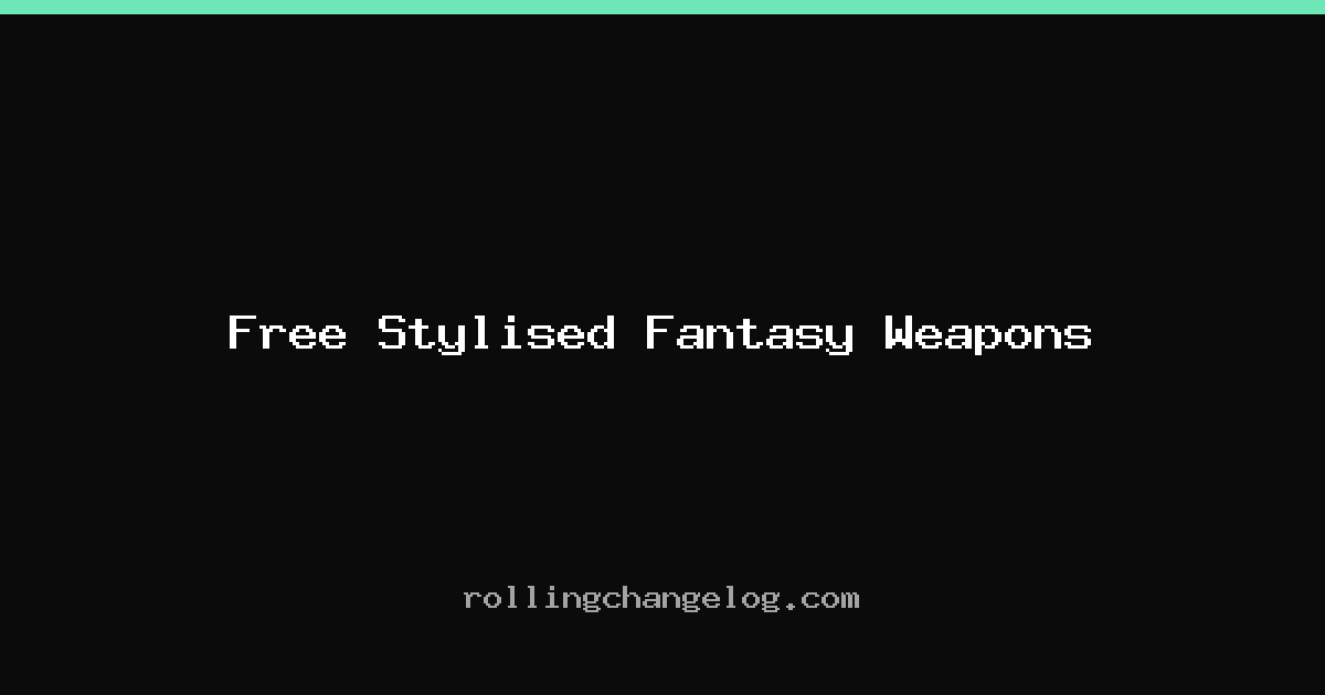 Free Stylised Fantasy Weapons cover