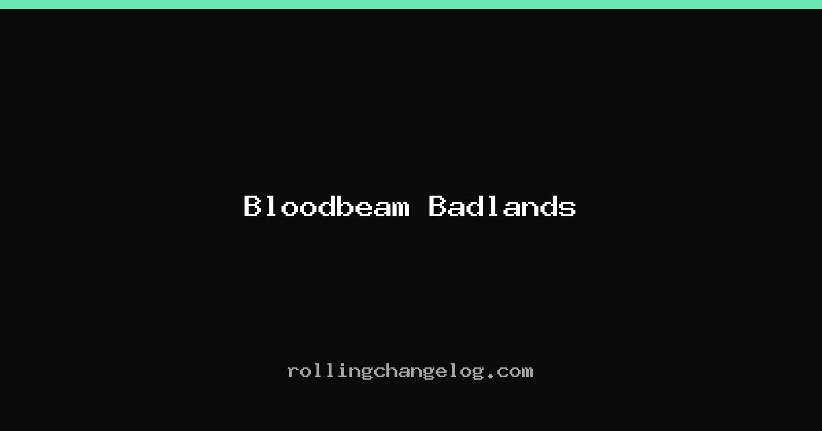 Bloodbeam Badlands cover