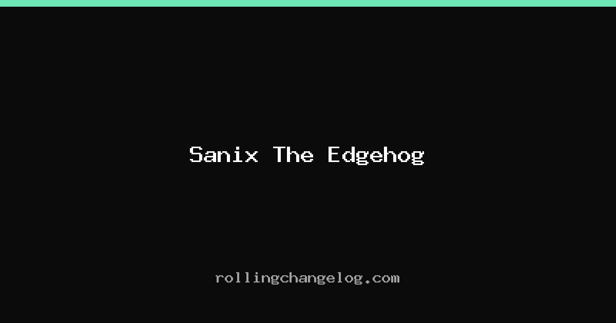Sanix The Edgehog cover
