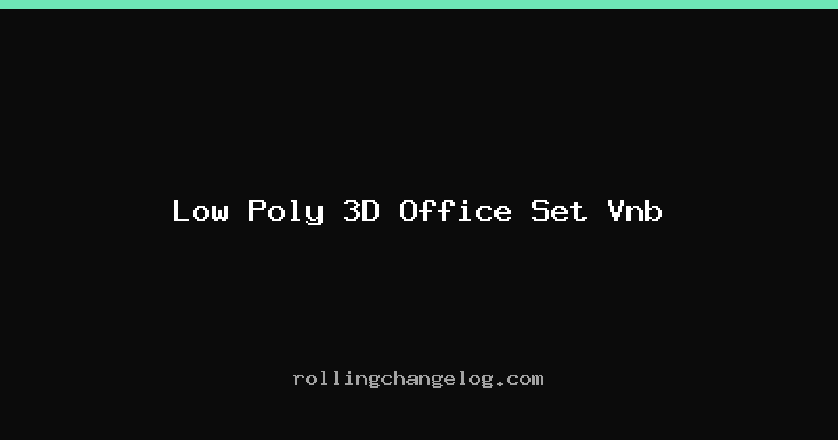 Low Poly 3D Office Set Vnb cover