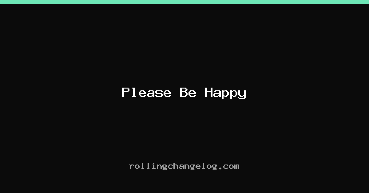 Please Be Happy cover