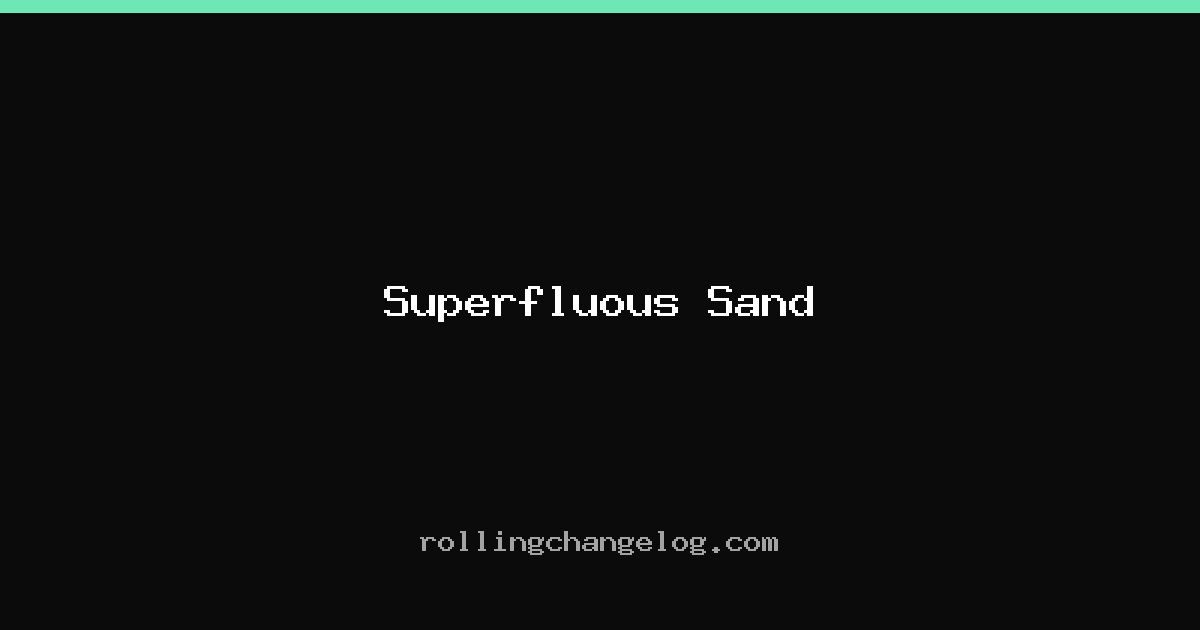 Superfluous Sand cover