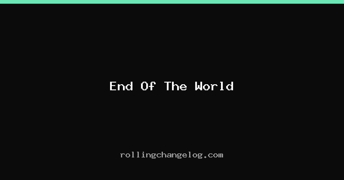 End Of The World cover