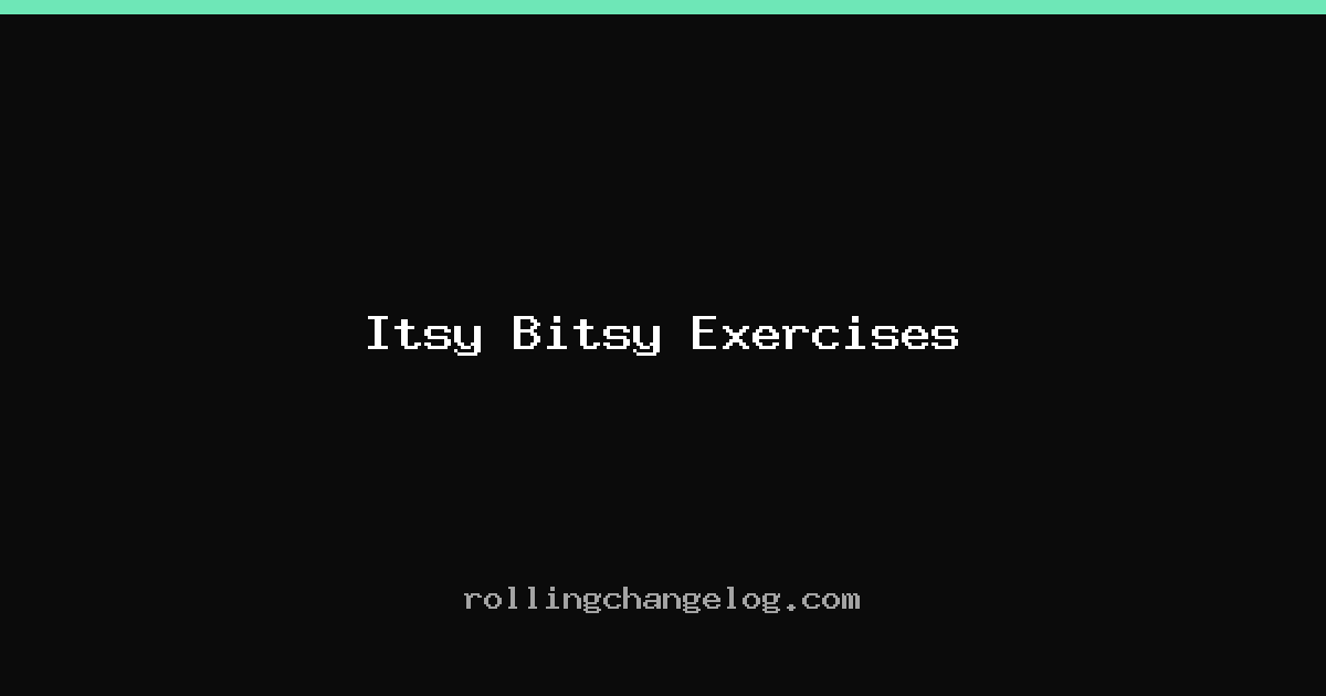 Itsy Bitsy Exercises cover