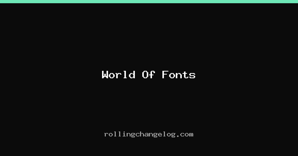 World Of Fonts cover