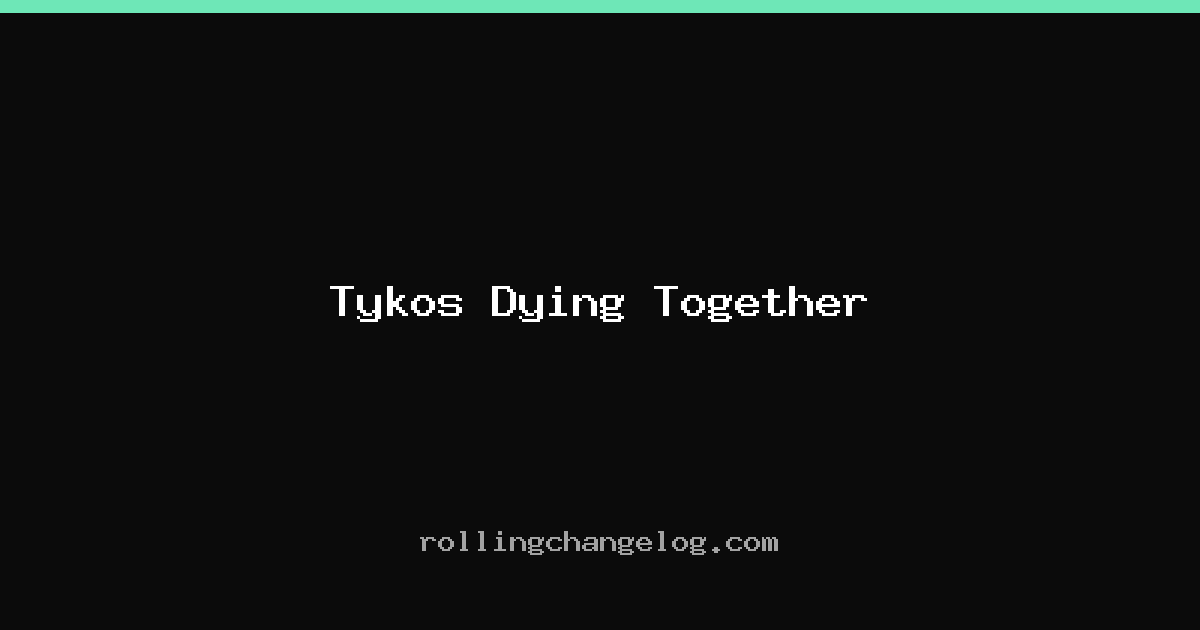 Tykos Dying Together cover