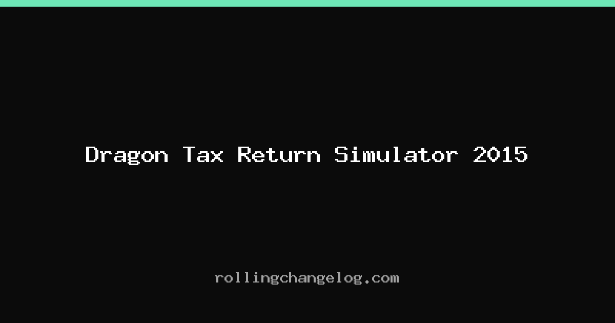 Dragon Tax Return Simulator 2015 cover