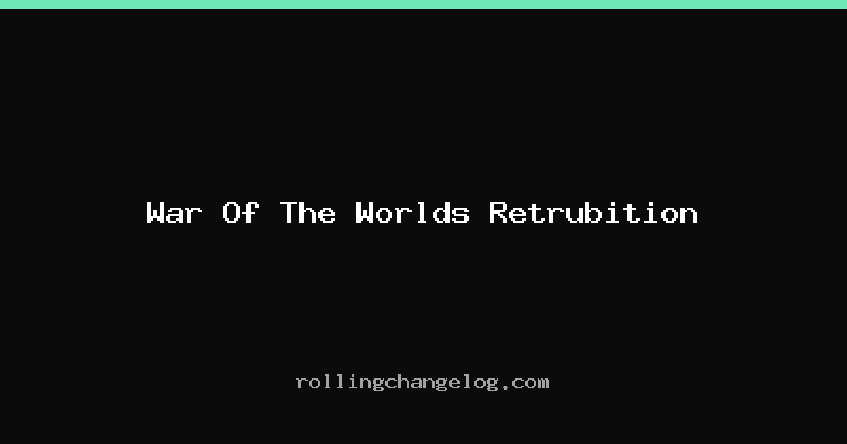 War Of The Worlds Retrubition cover