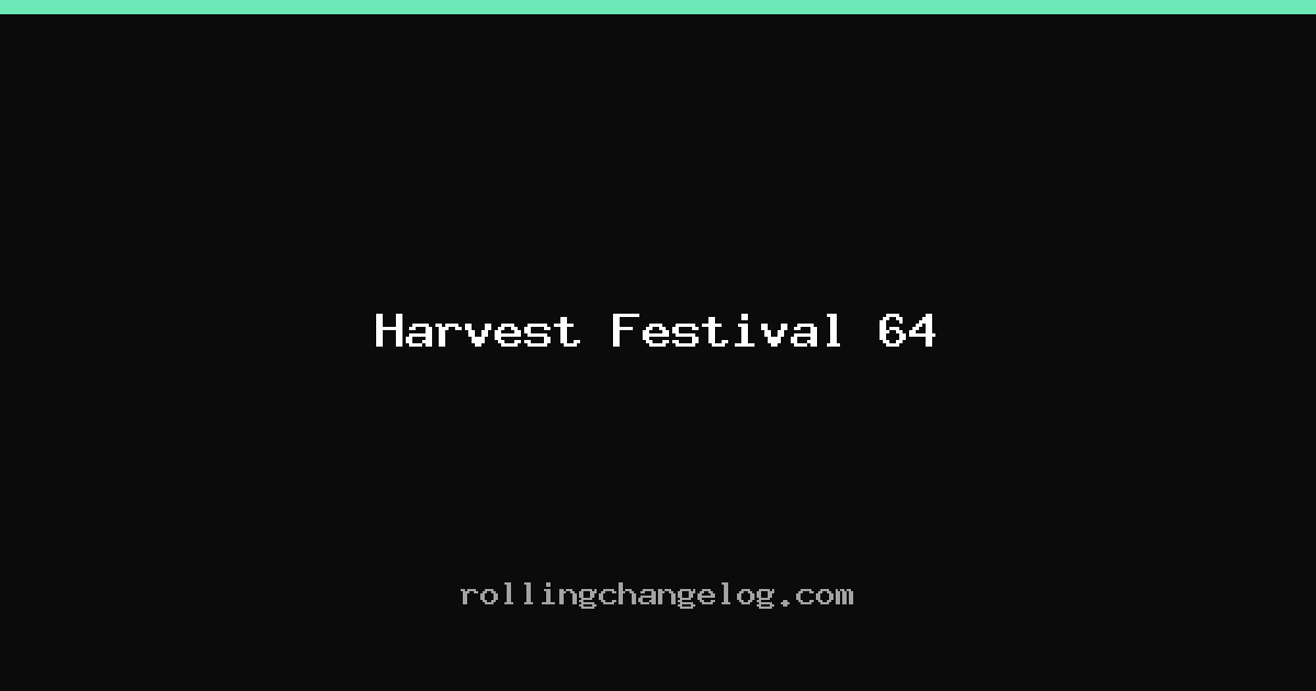 Harvest Festival 64 cover