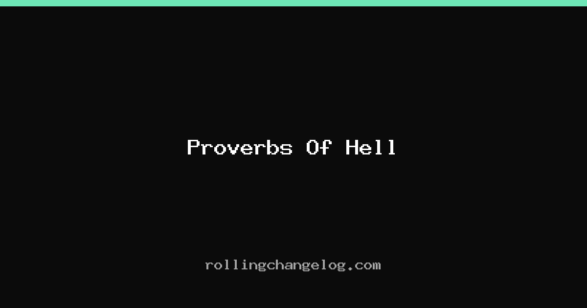 Proverbs Of Hell cover