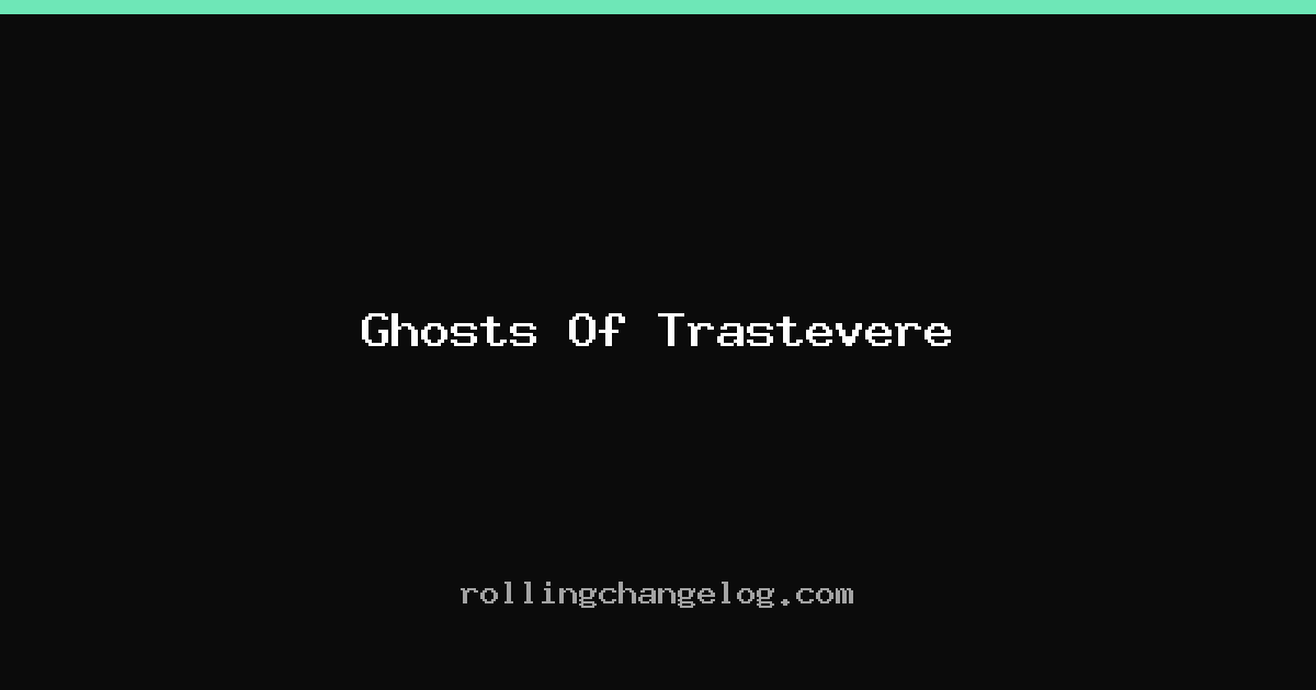 Ghosts Of Trastevere cover