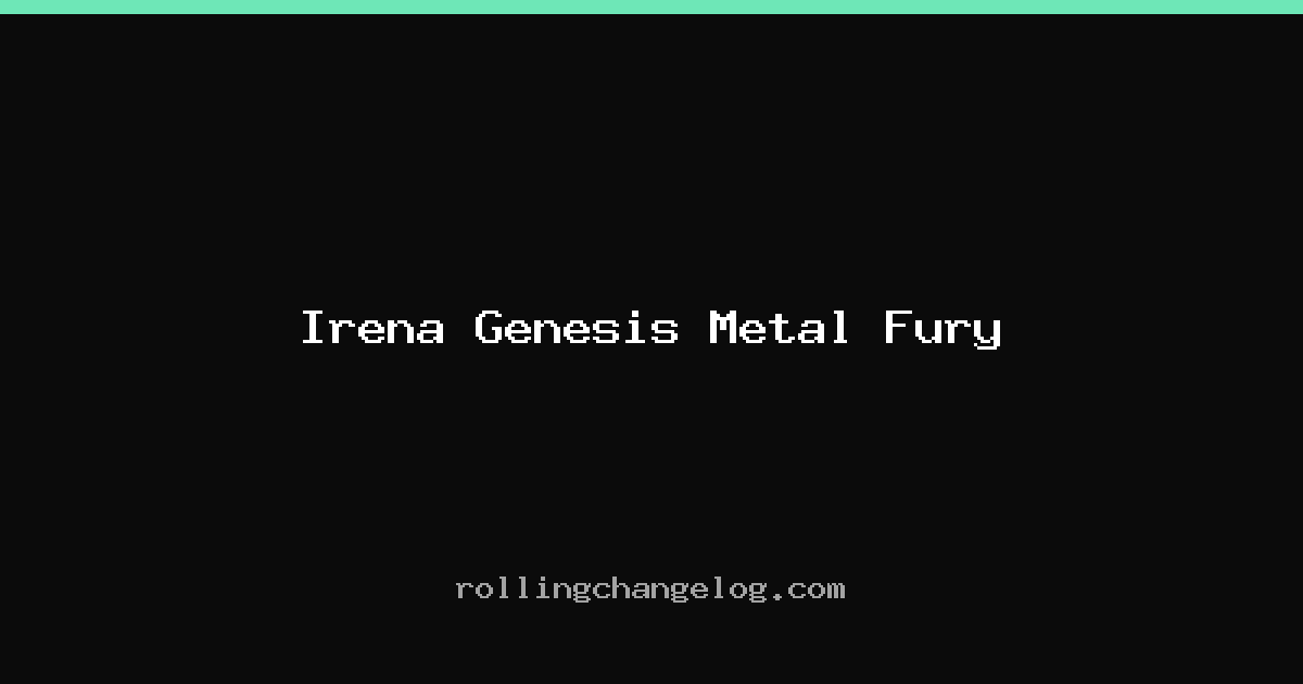 Irena Genesis Metal Fury cover