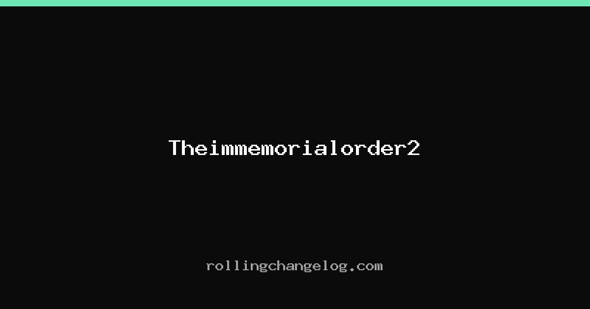 Theimmemorialorder2 cover