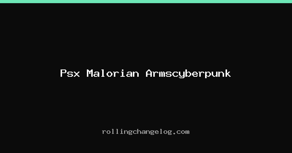 Psx Malorian Armscyberpunk cover