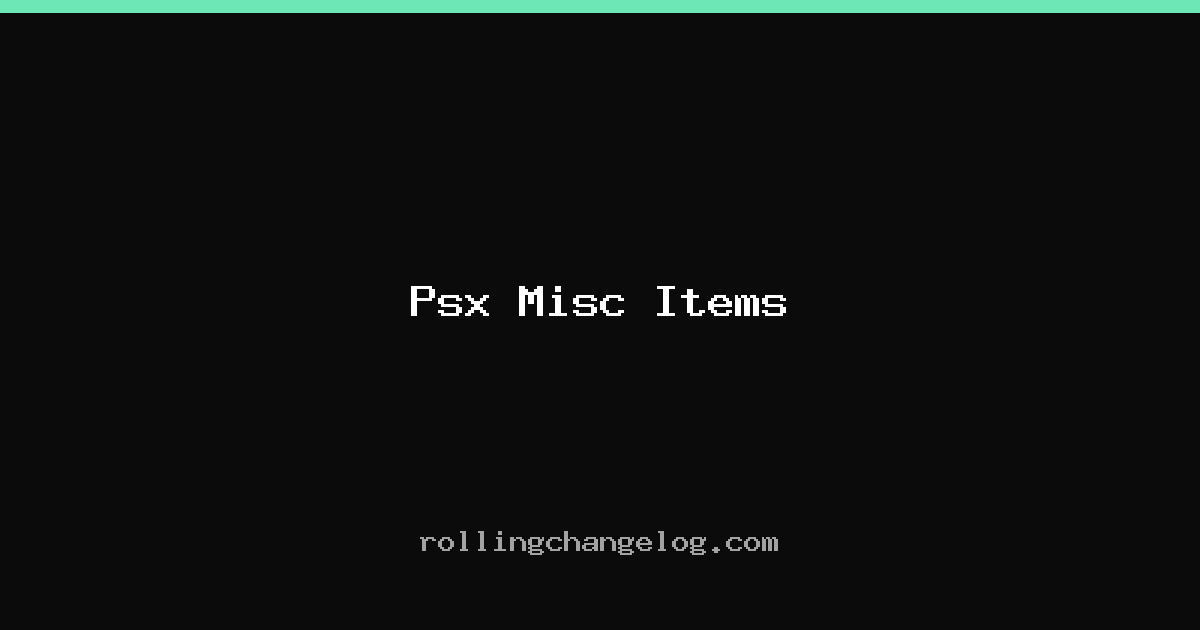 Psx Misc Items cover