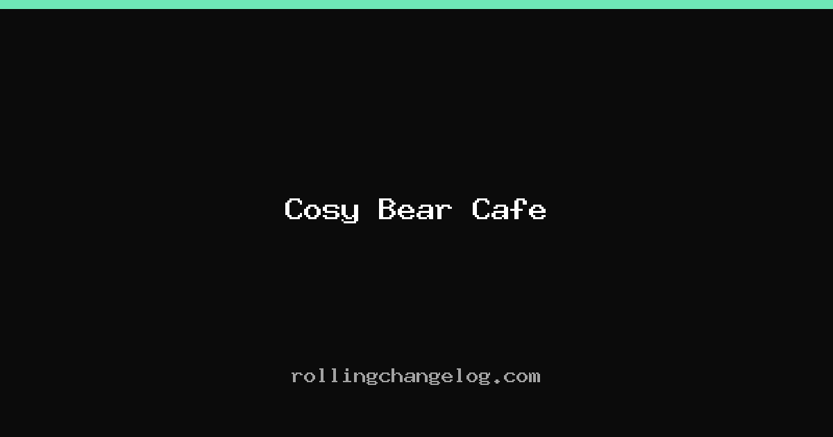 Cosy Bear Cafe cover