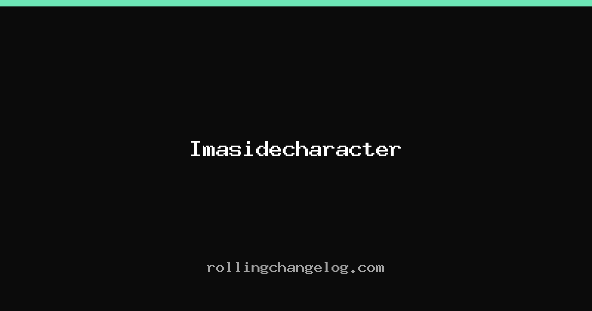 Imasidecharacter cover