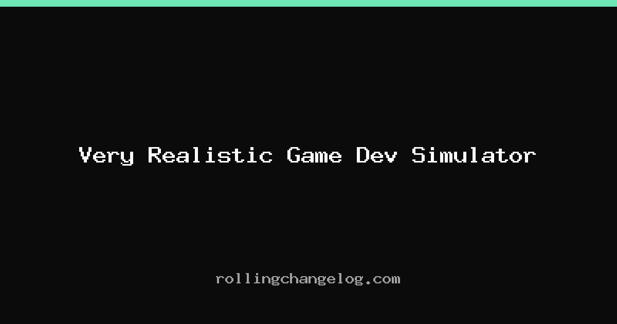 Very Realistic Game Dev Simulator cover