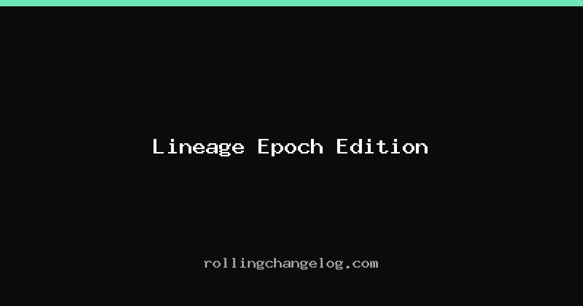 Lineage Epoch Edition cover