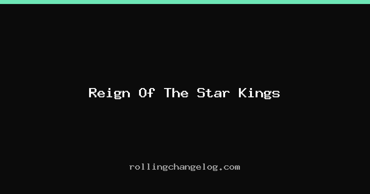 Reign Of The Star Kings cover