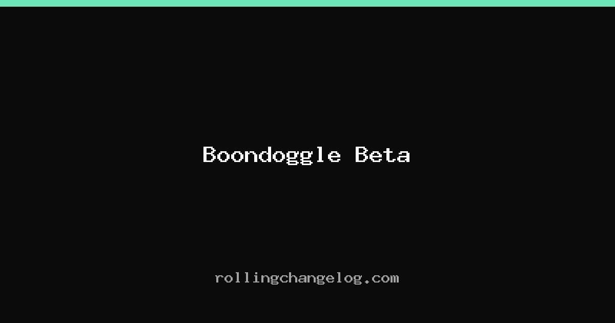 Boondoggle Beta cover