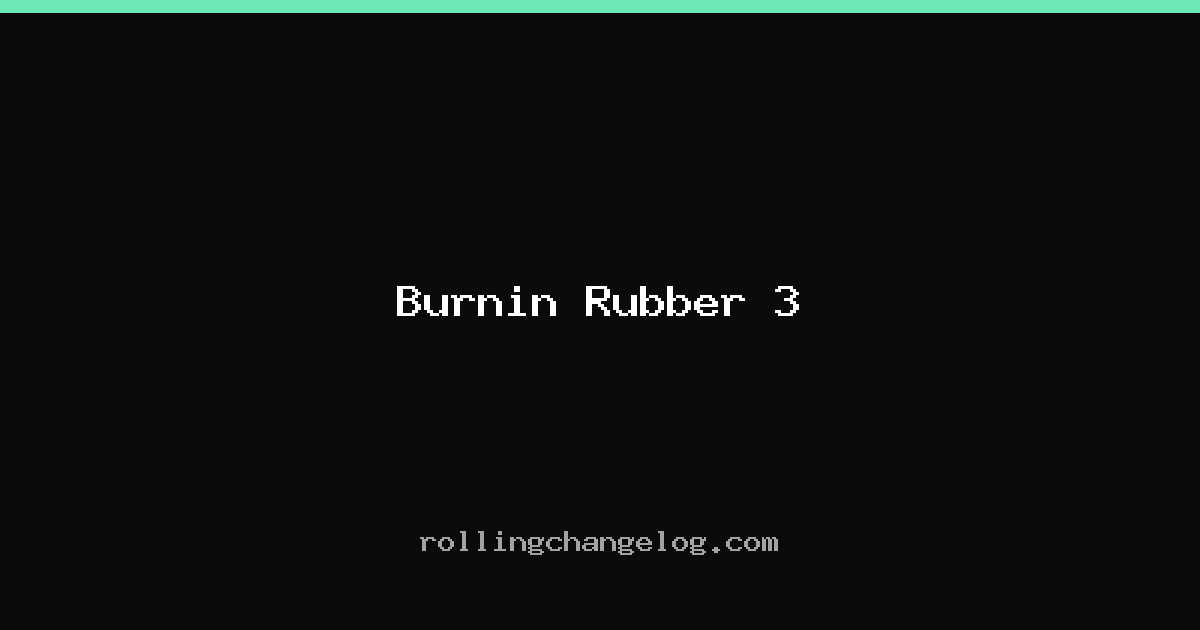 Burnin Rubber 3 cover