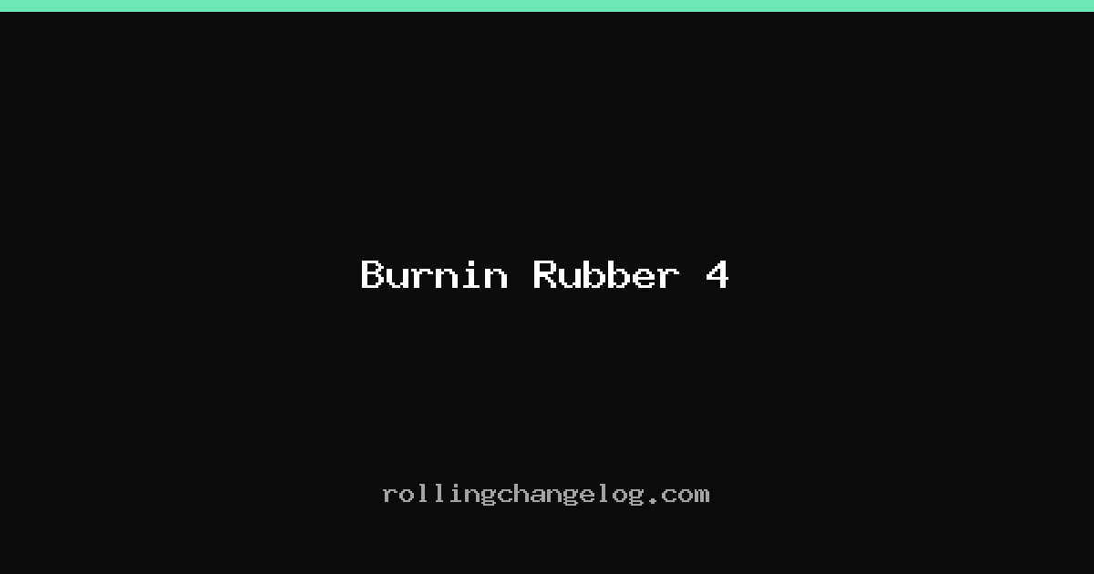 Burnin Rubber 4 cover