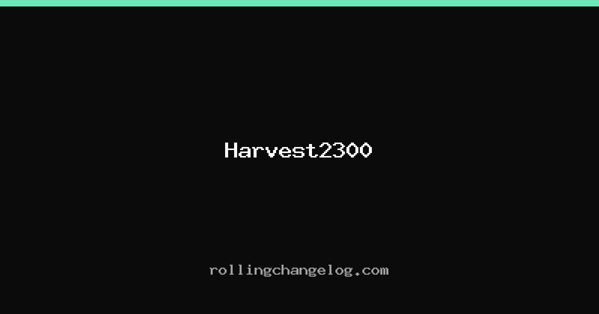 Harvest2300 cover
