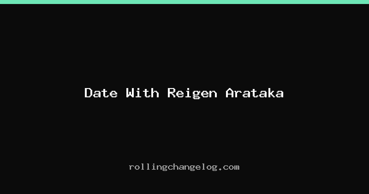 Date With Reigen Arataka cover