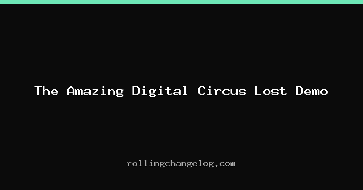 The Amazing Digital Circus Lost Demo cover