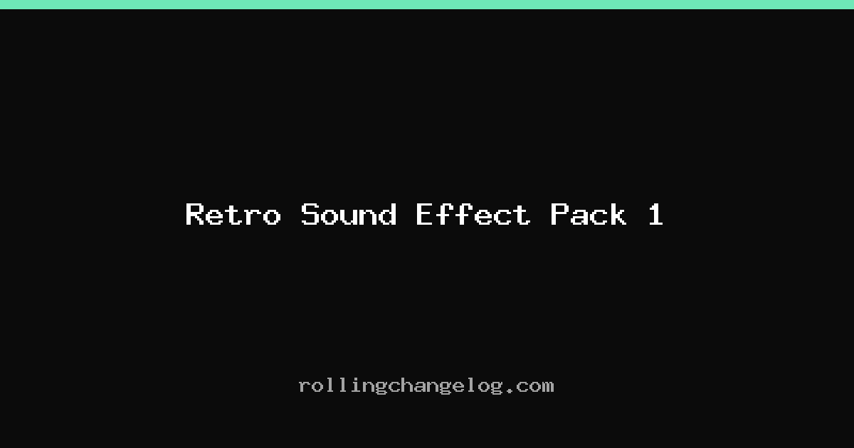 Retro Sound Effect Pack 1 cover