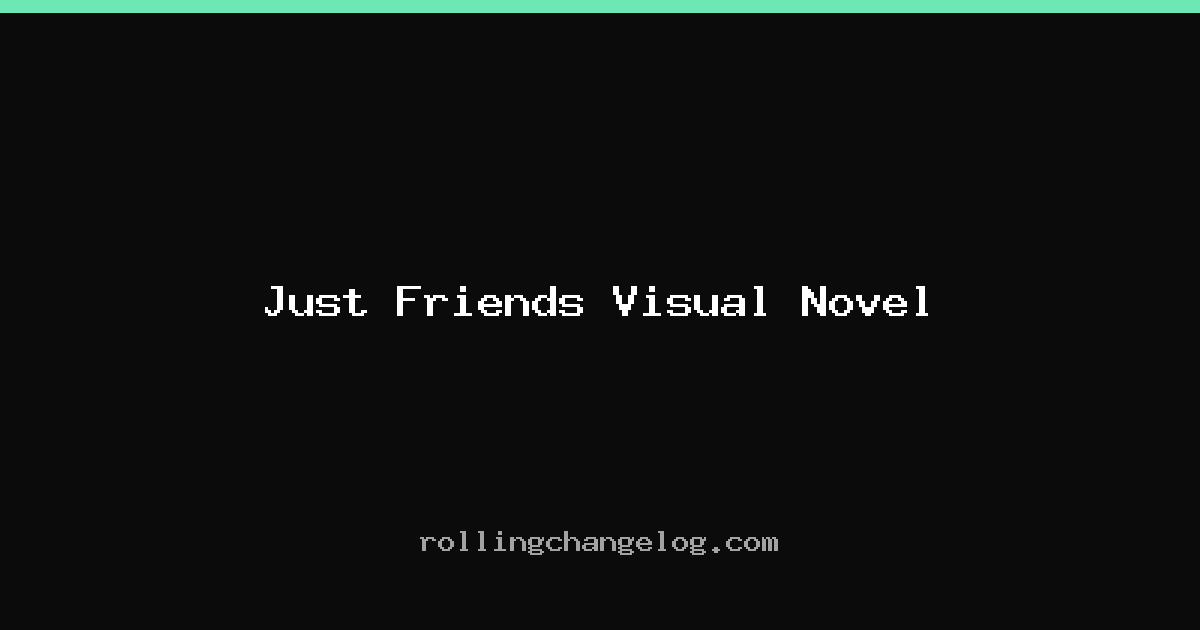 Just Friends Visual Novel cover