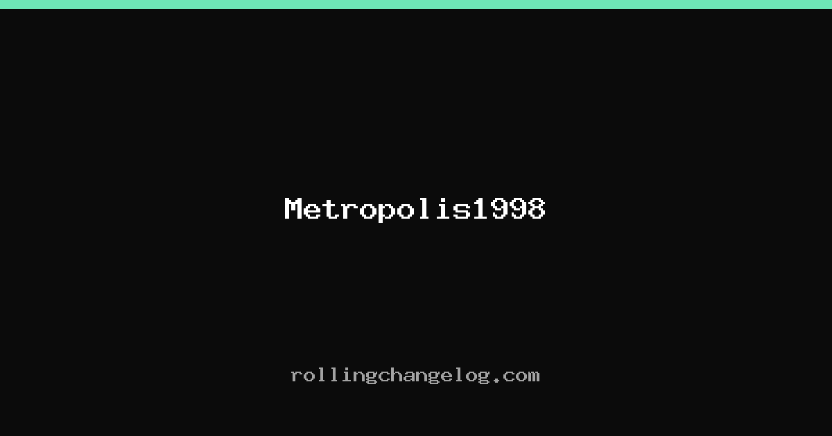 Metropolis1998 cover