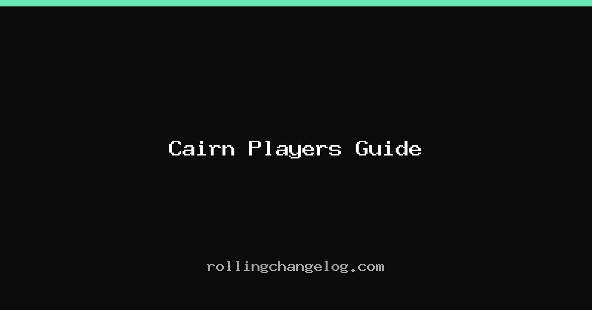 Cairn Players Guide cover